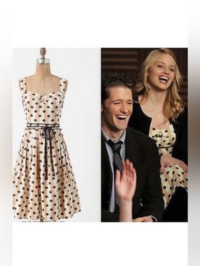 Anthropologie Maeve De Chelly Aztec Print Fit & Flare Dress 6 Retro Rockabilly